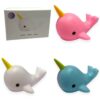 14CM NARWHAL NIGHT LIGHT ASSORTED COLOURS-BOXED