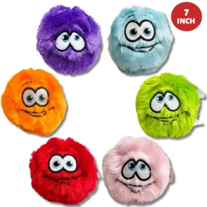 7'' ROUND FURBALL 6 ASSORTED COLOURS