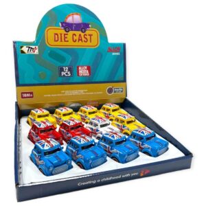 HU1398-DIE CAST UNION JACK CAR CDU X 12
