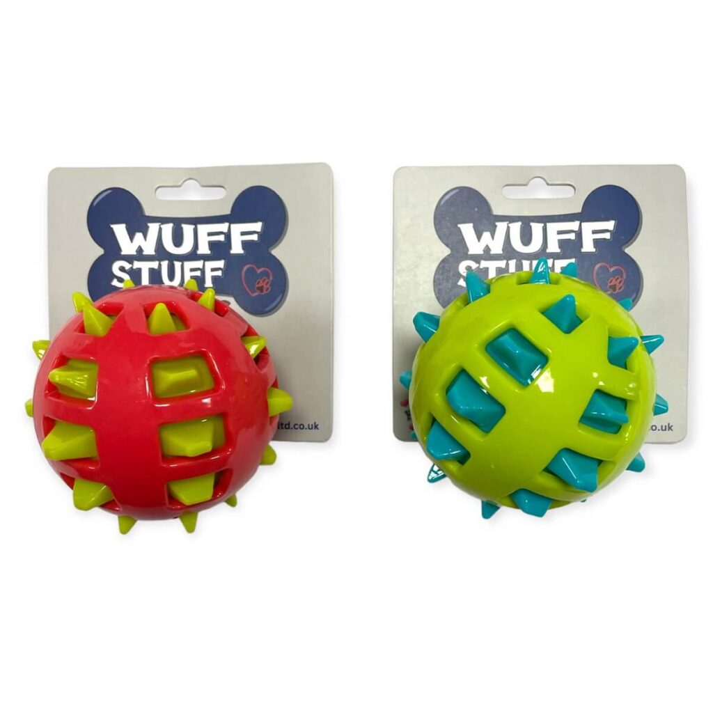 Dog Toy 10cm Neon Spikey Ball (CTN QTY 24) Huggables Ltd Importers