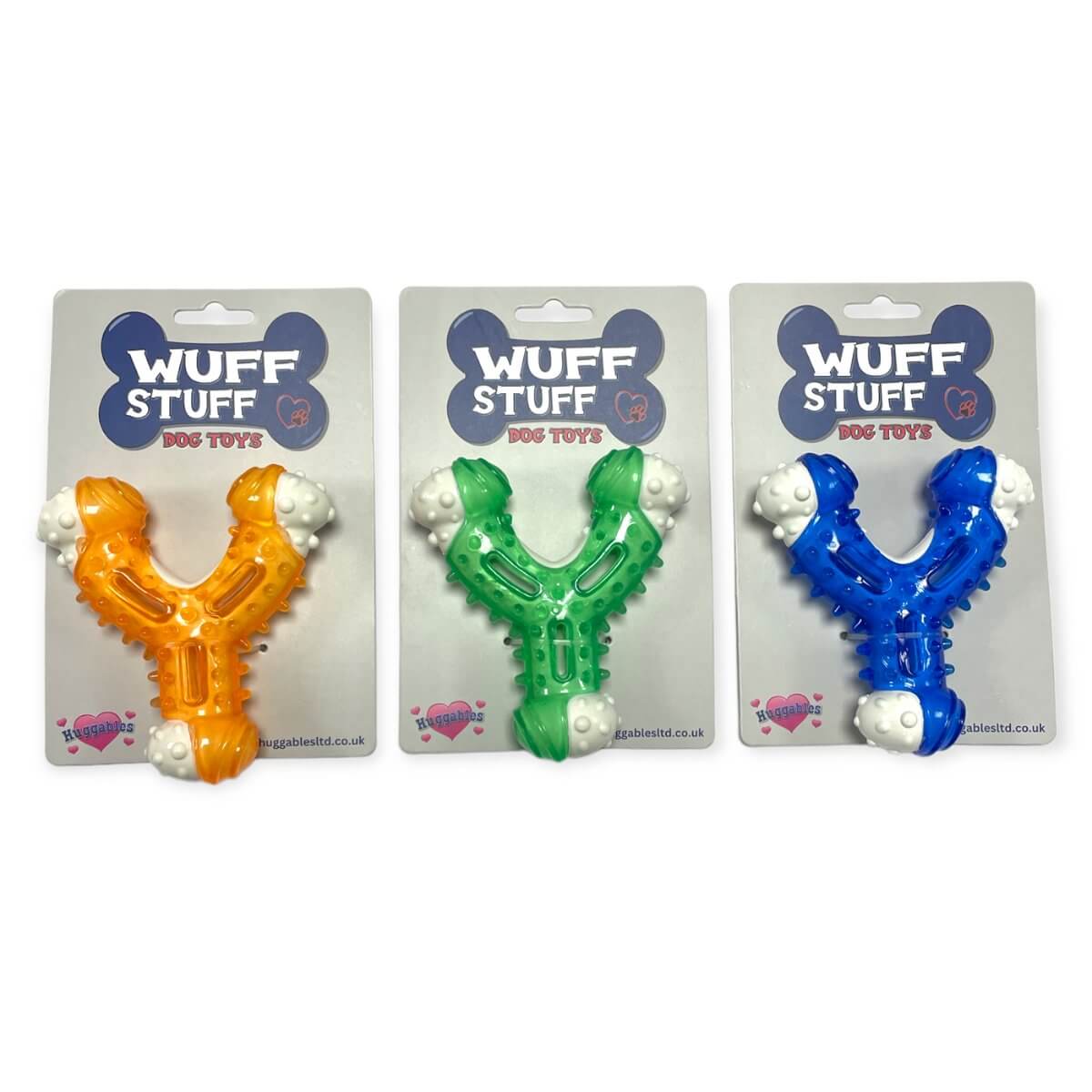 Dog Toy 11.5cm Two Tone Wishbone Chew Toy (CTN QTY 48) Huggables Ltd