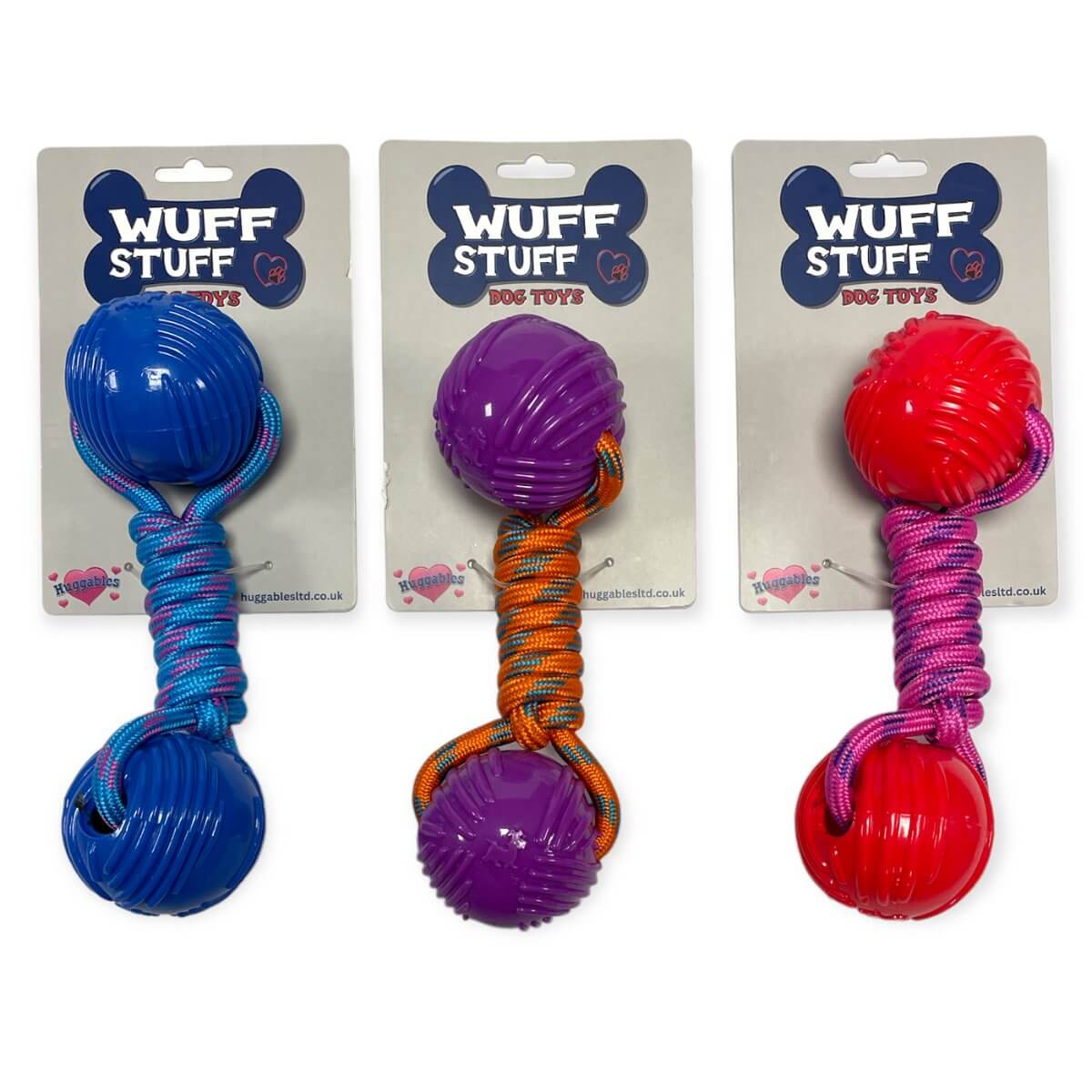 Dog Toy 23Cm Twin Ball With Rope (CTN QTY 24) Huggables Ltd