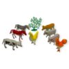 HU1438-FARM ANIMAL FIGURES IN BAG