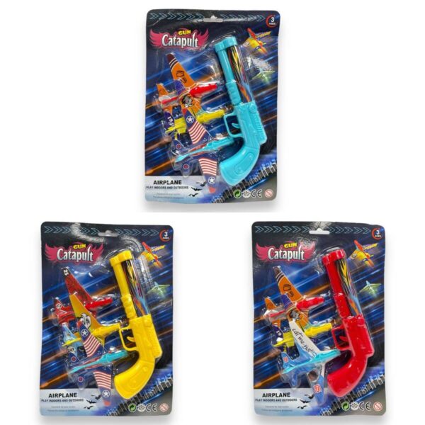HU1451-CARDED CATAPULT GUN WITH PLANES