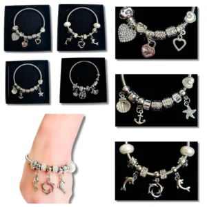 HU9296-BRACELET-CHARMS-SILVER-BOXED-4-ASSTD-COLS