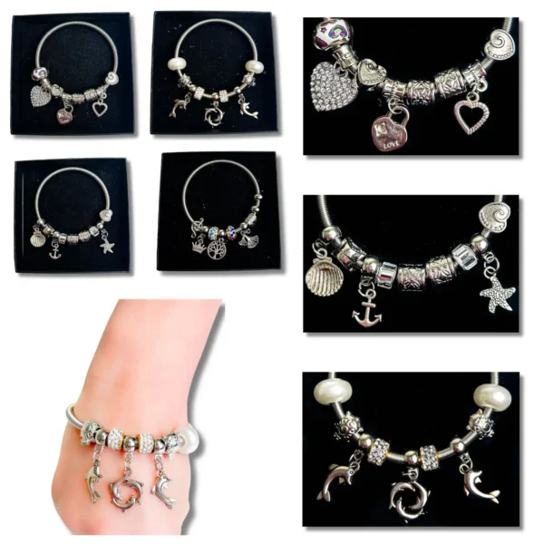 HU9296-BRACELET-CHARMS-SILVER-BOXED-4-ASSTD-COLS