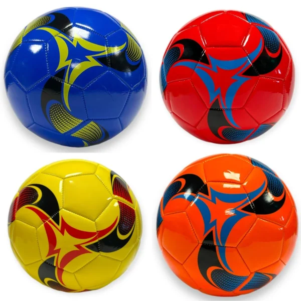 HU1446-FOOTBALL SIZE 5 SWIRL MATT 4 ASSORTED