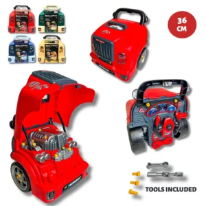 CAR BONNET GARAGE PLAYSET 4 ASSORTED