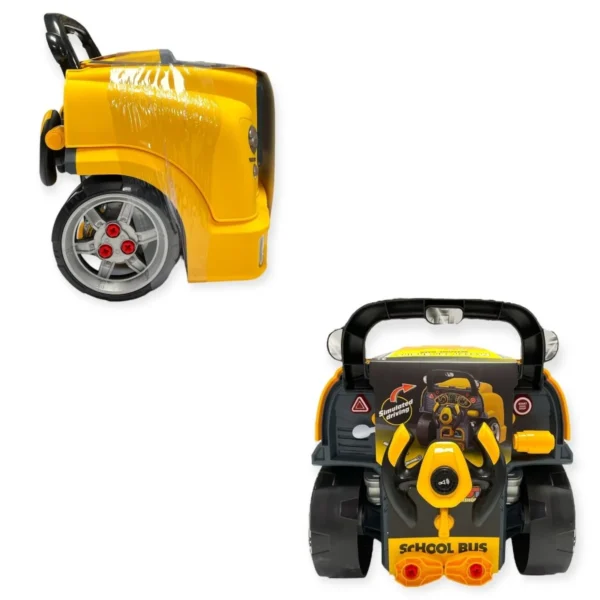 HU9436-CAR BONNET GARAGE PLAYSET 4 ASSORTED-YELLOW
