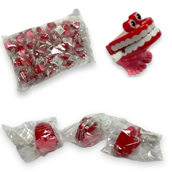 HU1529-WIND UP MINI FUNNY TEETH IN OPP