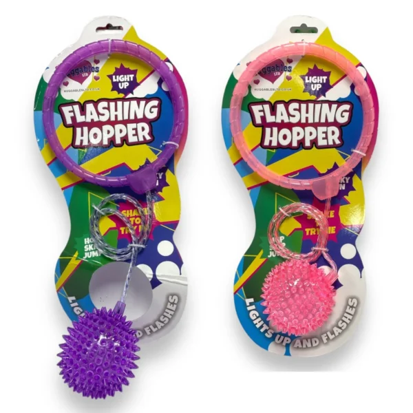 HU1586-FLASHING BALL HOPPER ON CARD-ASSORTED