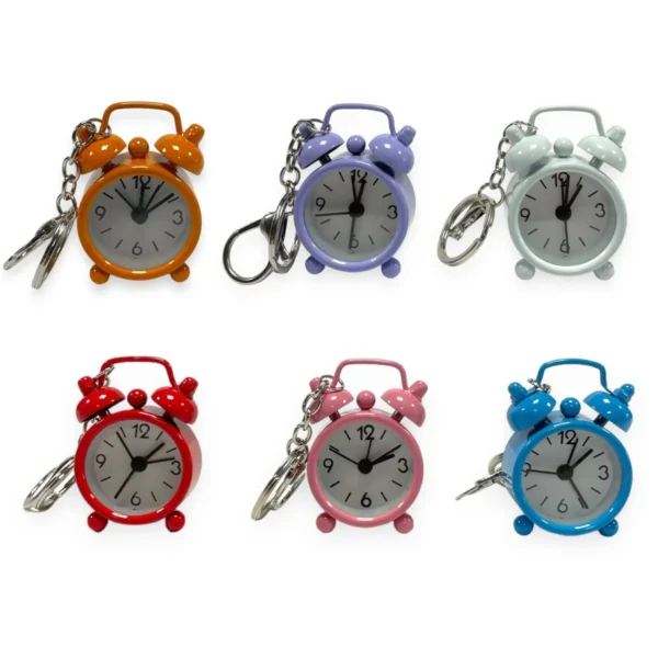 HU1567-6.5CM MINI ALARM CLOCK KEYBAG CLIP