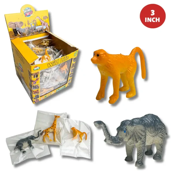 HU1603 WILD LIFE 3″ FIGURES IN CDU X 72 (CTN QTY 432)