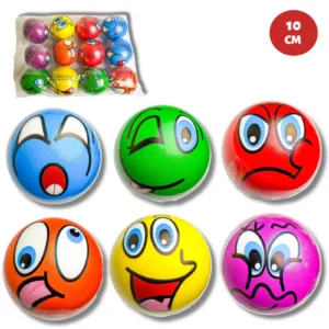 10CM PU COMICAL FACE BALL ASSORTED