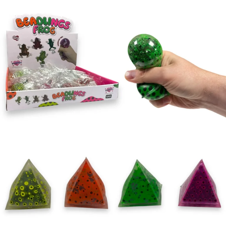 HU8059-7.5CM NEON BEADS SQUEEZY PYRAMID