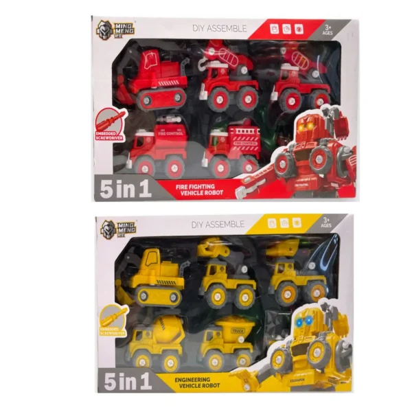 HU9485-MYO ENGINEERINGFIRE ROBOT 5 IN 1 (LIGHT & SOUND)