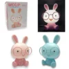HU9487-24CM RABBIT WITH GLASSES LED CARTOON TABLE LAMP LIGHT