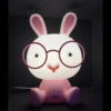 HU9487-24CM RABBIT WITH GLASSES-WORKING