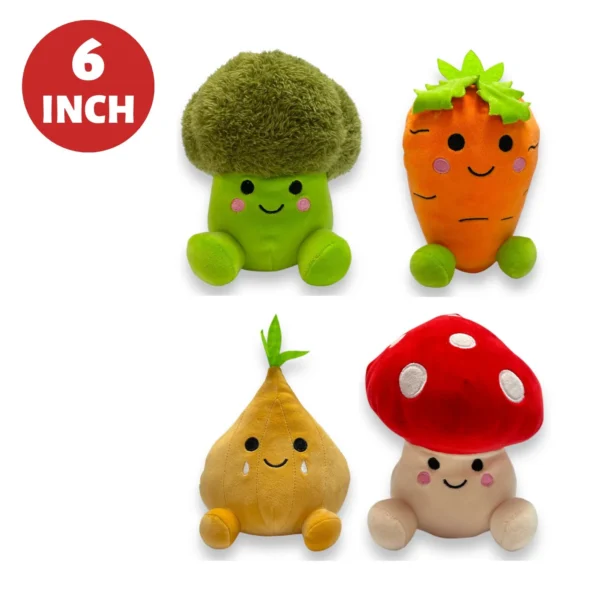 30439-6-6INCH VEGGIE FRIENDS 4 ASST