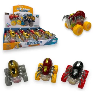 HU1607-10CM SPIDER CLOCKWORK FRICTION CAR LU IN CDU X 12