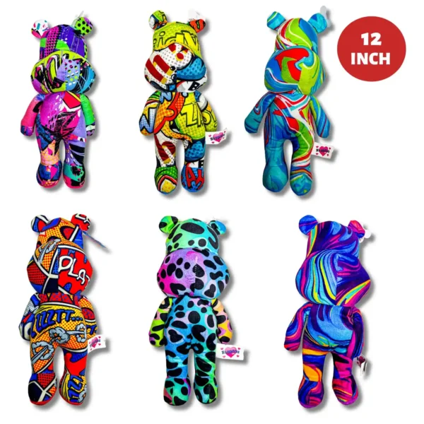 12″ BANKS THE BEAR PLUSH 6 ASSTD (CTN QTY 96)