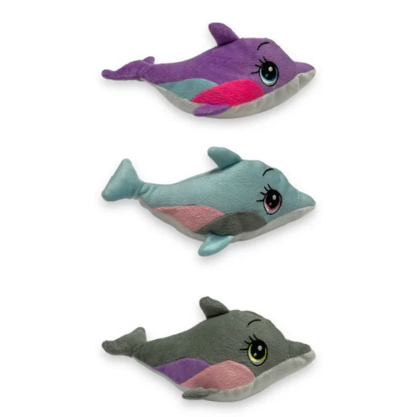 30985-7.5-7.5INCH CUTE EYED DOLLPHIN 3 ASSORTED