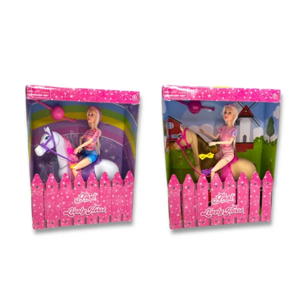 37CM GIANI DOLL WITH HORSE 2 ASSTD HU1625