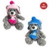 30440-11 11" GREY WINTER HAT & SCARF BEAR