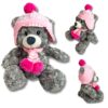 30440-11 11" GREY WINTER HAT & SCARF BEAR