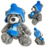 30440-11 11" GREY WINTER HAT & SCARF BEAR