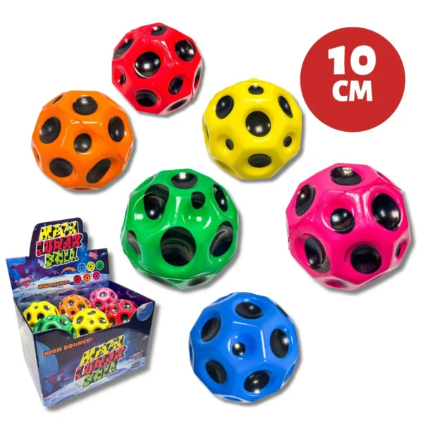 10CM LUNAR BALL IN CDU X 12 ASSTD COLS (CTN QTY 72)