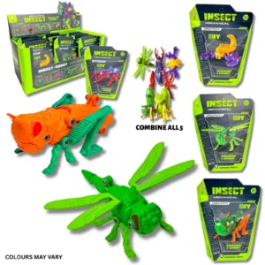 ROBOT INSECTS 5 ASSORTED BLOCKS SET CDU X 15 (CTN QTY 120)