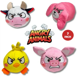 31071-7 7INCH ANGRY ANIMALS ROLY POLY COUNTRY MIX
