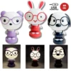 HU9465 20CM BEAR, DOG , RABBIT IN GLASSES LAMP USB 3 ASSTD (CTN QTY 18)